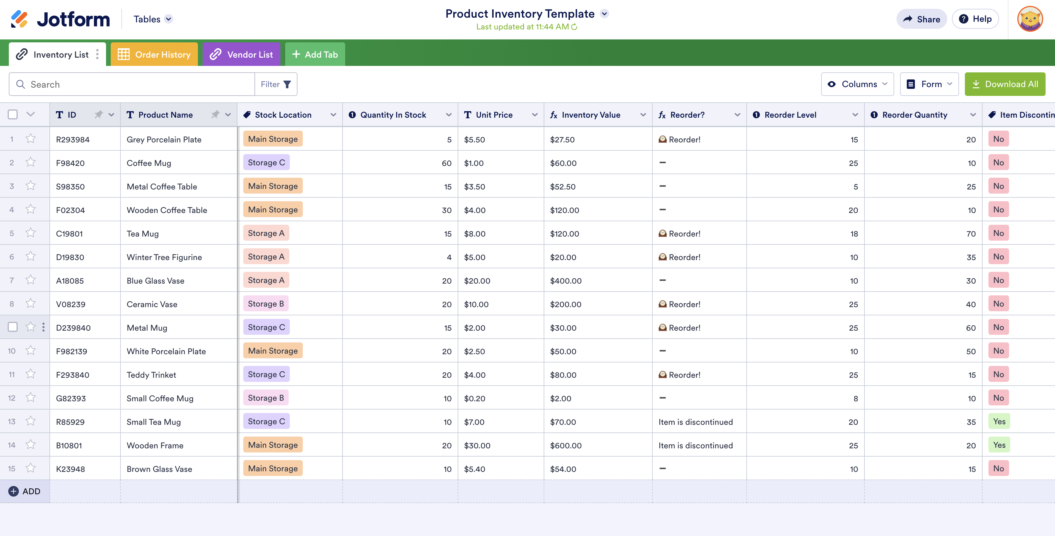 How To Make An Inventory Spreadsheet In Easy Steps The Jotform Blog