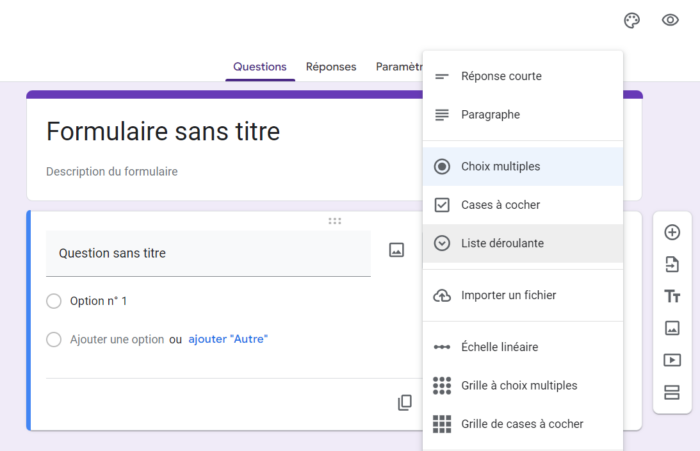 Comment Cr Er Une Liste D Roulante Dans Google Forms Le Blog Jotform