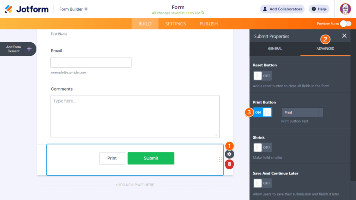 Adding a Print Button to Your Form