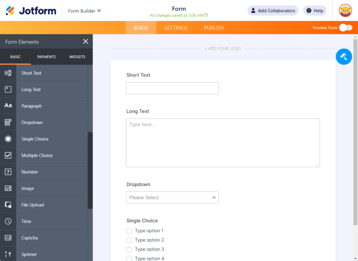 Quick Overview of Form Elements