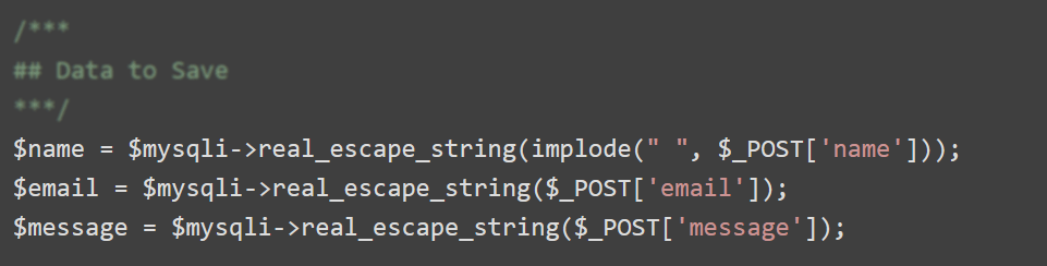 POST data to variable assignments in PHP