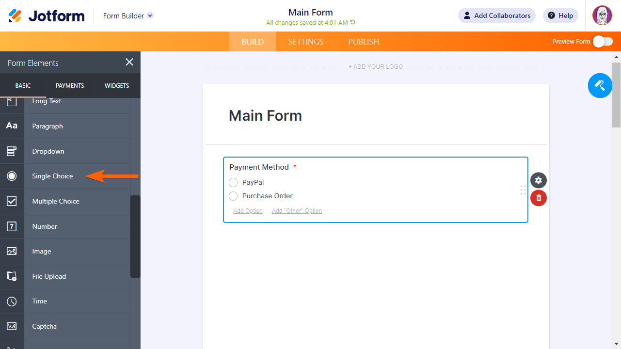 Build an Add-Item Form