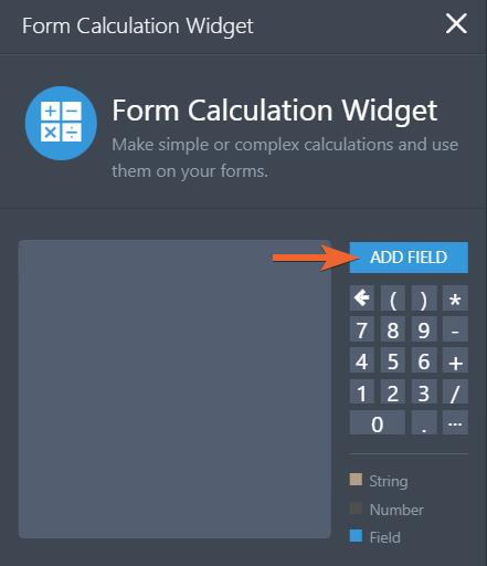 How to Perform Form Calculation Using a Widget