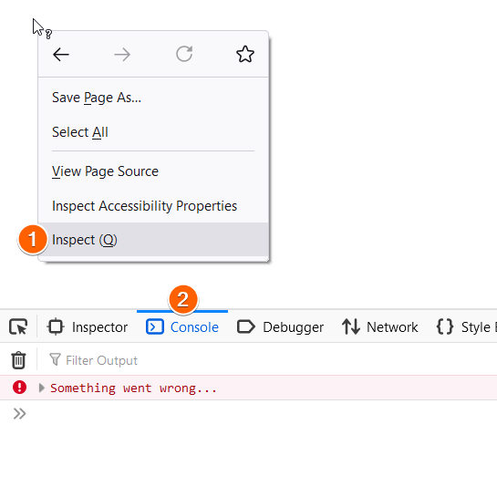 Steps to view console logs in Firefox