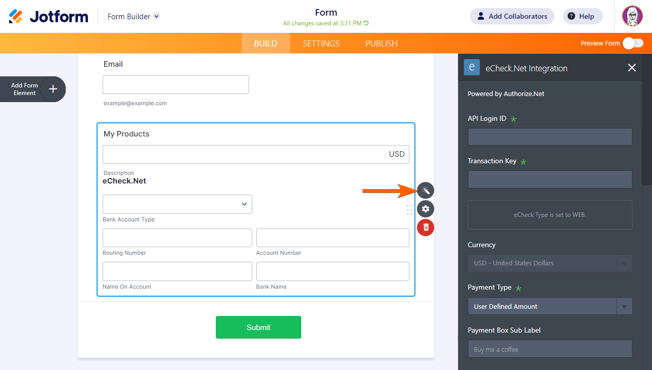 How To Integrate ECheck.Net With Your Form?