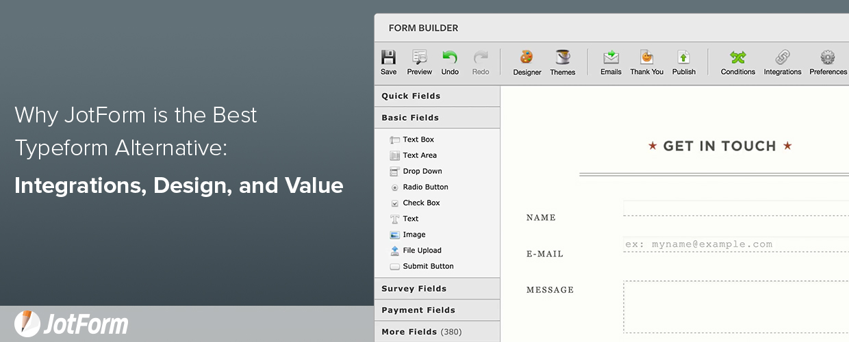 typeform contact Best Typeform The  The Is  Why JotForm Alternative?