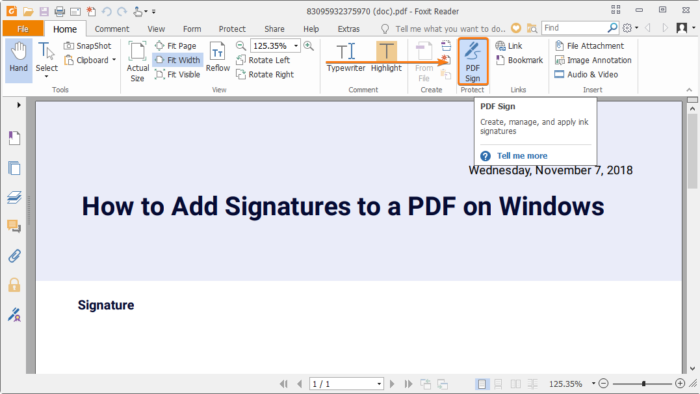 create pdf signature stamp