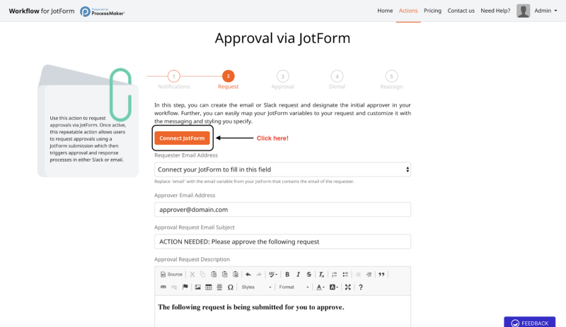 Creating A Workflow On ProcessMaker Using Jotform | The Jotform Blog