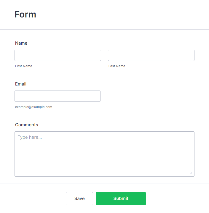 Example Form Preview