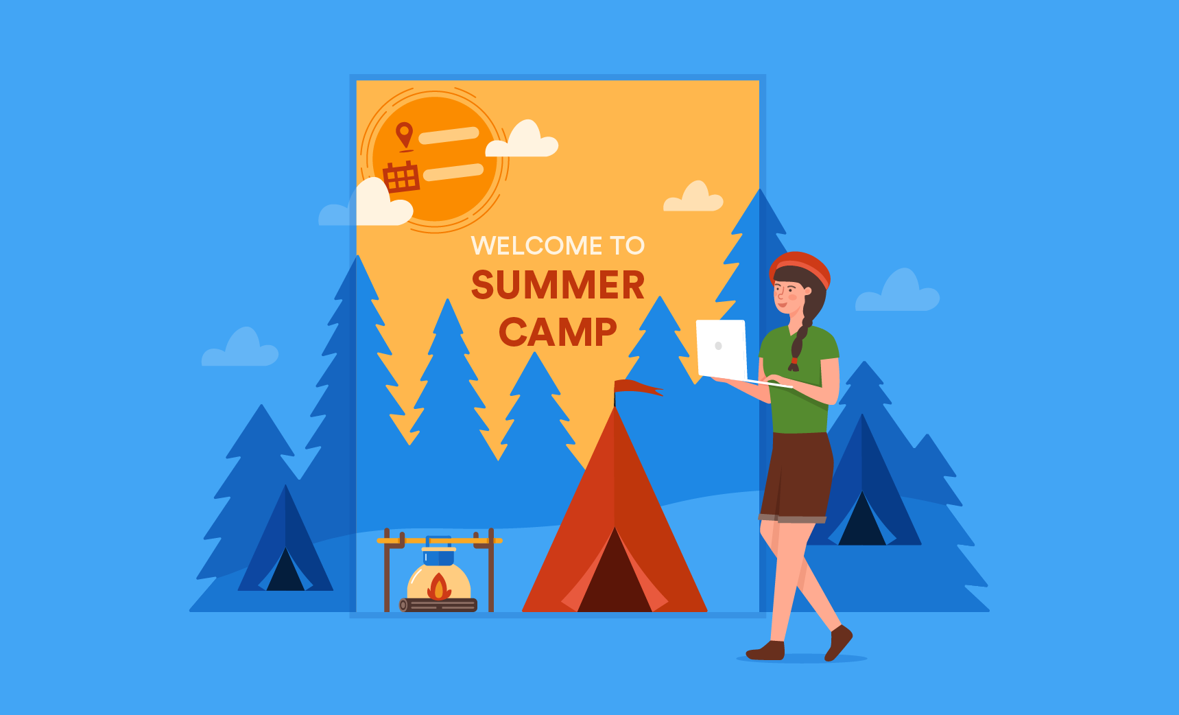 summer camp poster template free