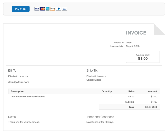 paypal whats an invoice