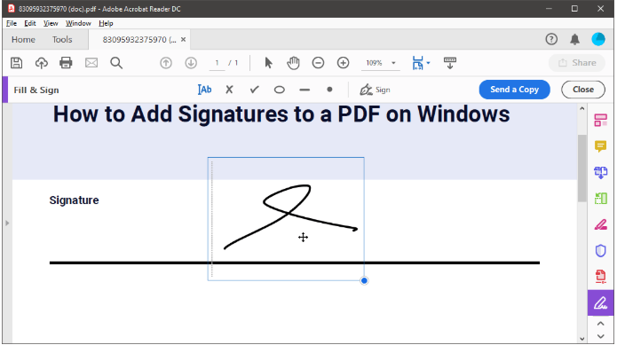 create e signature pdf