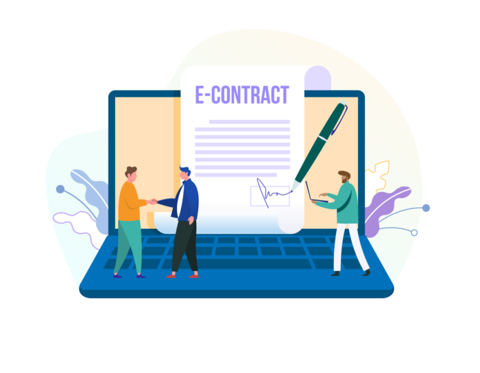 online contract with electronic signatures