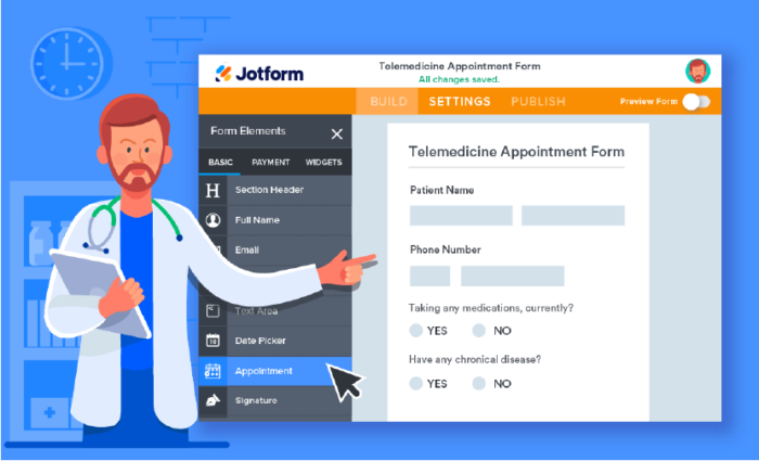 7 maneras para utilizar Jotform en telemedicina