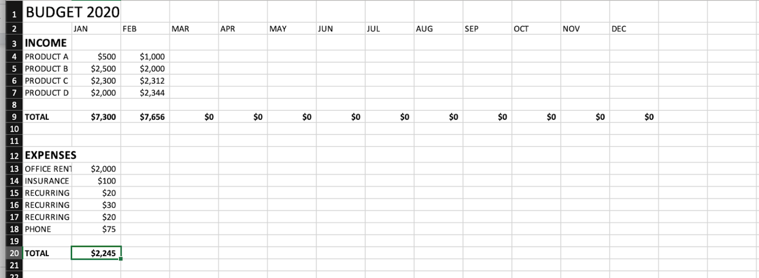 How To Make A Budget In Excel The Jotform Blog