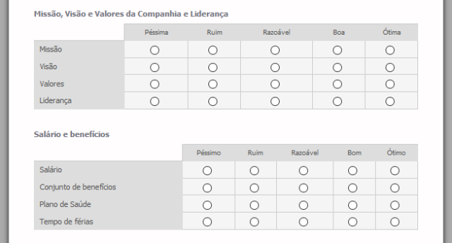 Modelos E Exemplos De Questionários - Jotform