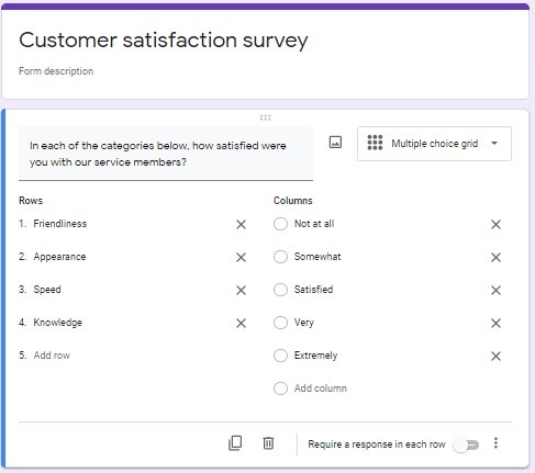 How to add a multiple-choice grid in Google Forms | The Jotform Blog