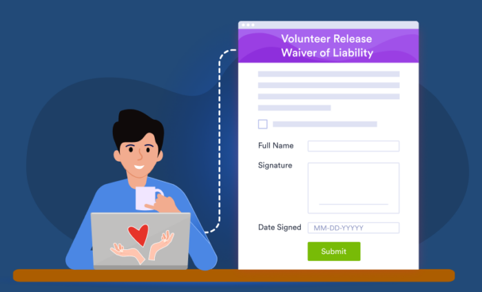 How to write a waiver for volunteer work