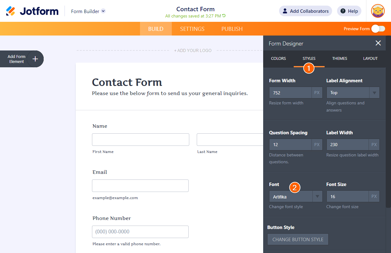 Beautify Your Form Using Jotform's Built-in Fonts