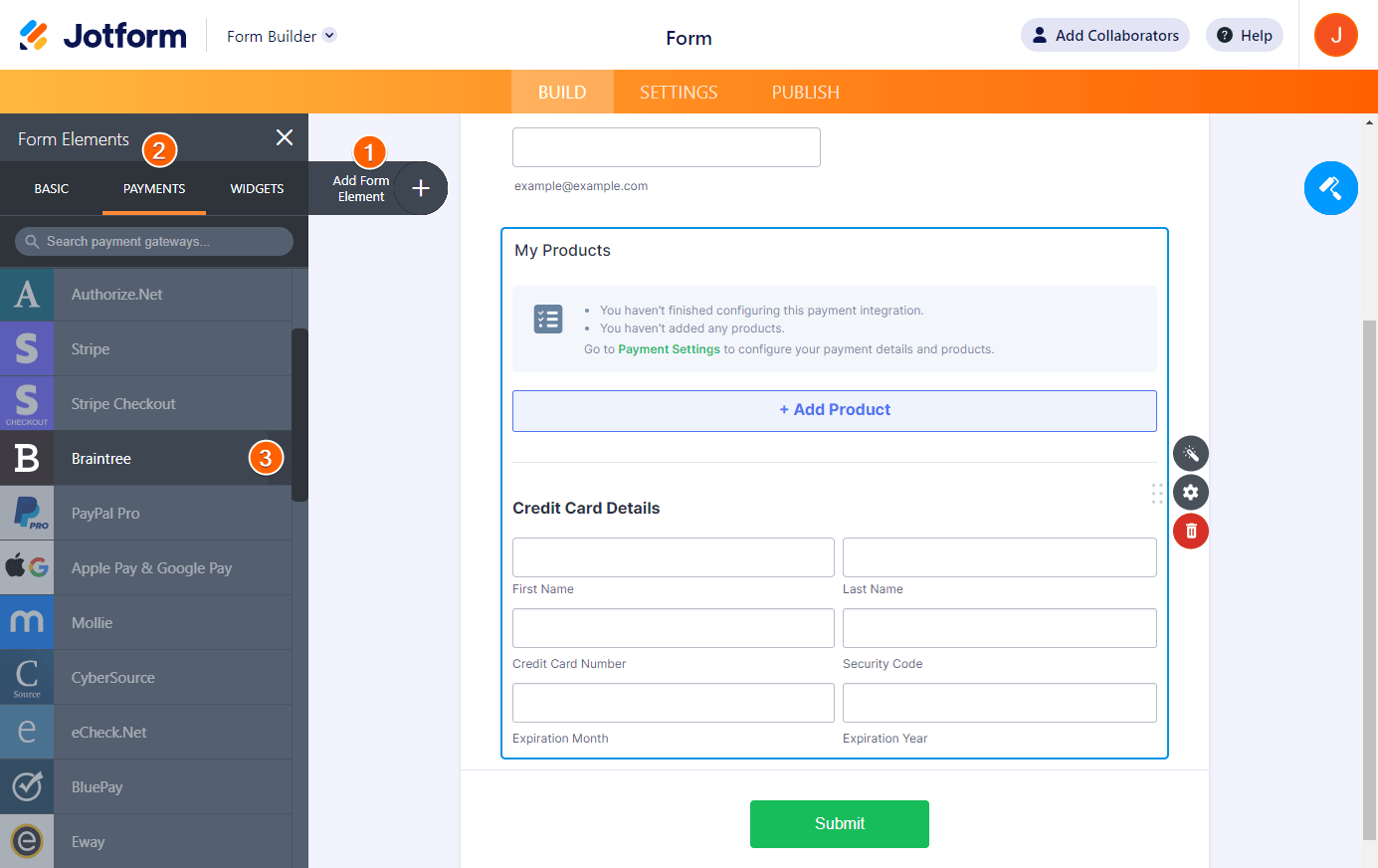 How to Integrate Braintree With Jotform