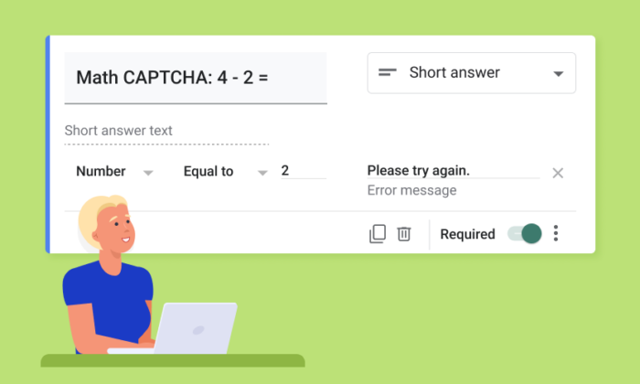 Cómo añadir CAPTCHA a los formularios de Google