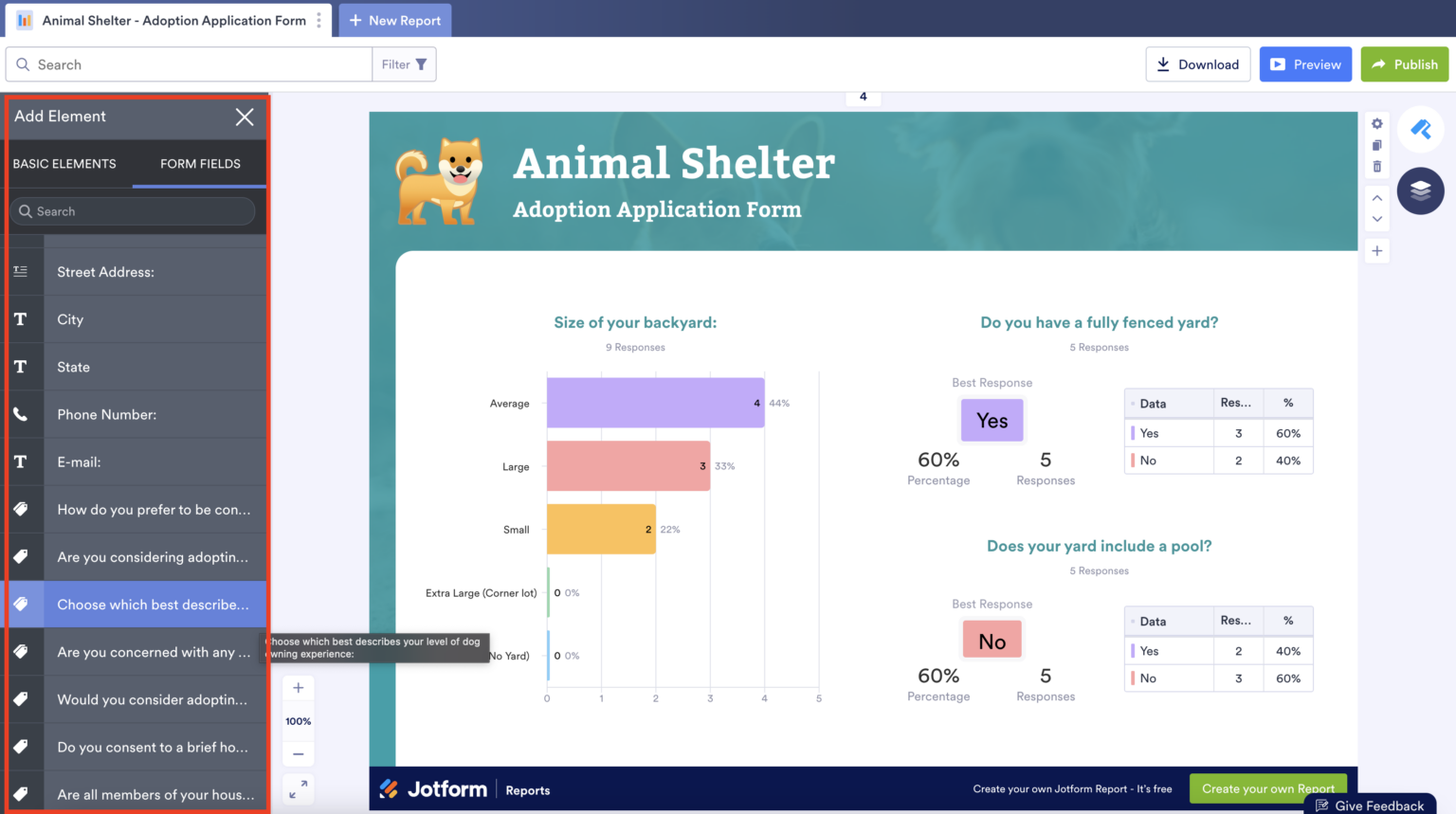 Announcing Jotform Report Builder