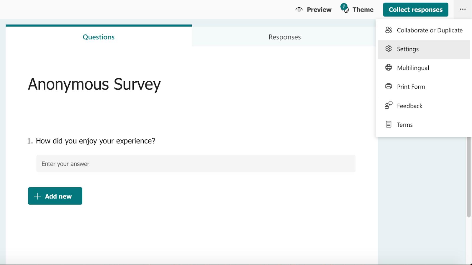 How To Make A Microsoft Forms Survey Anonymous