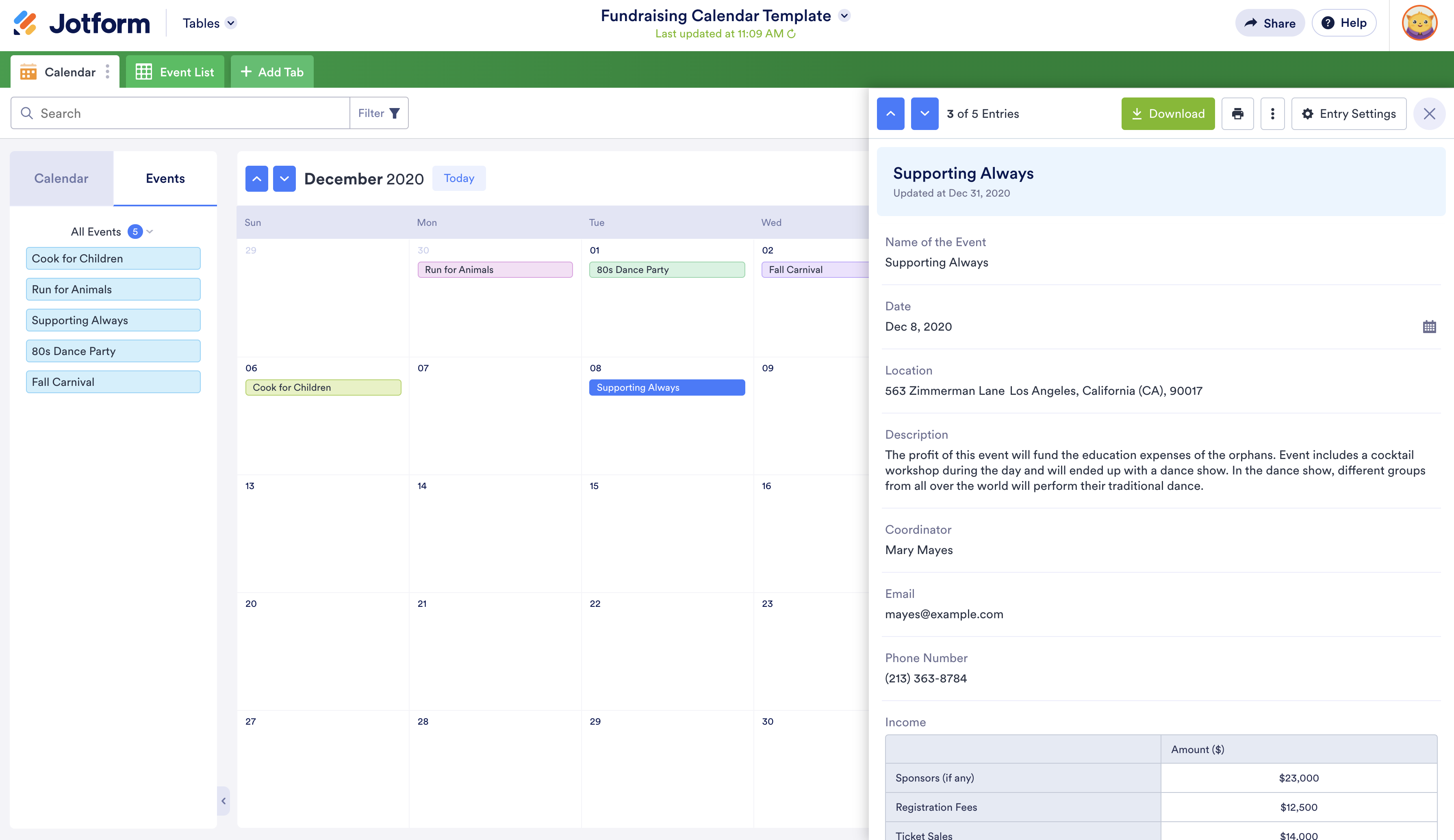 How to make a fundraising calendar | The Jotform Blog