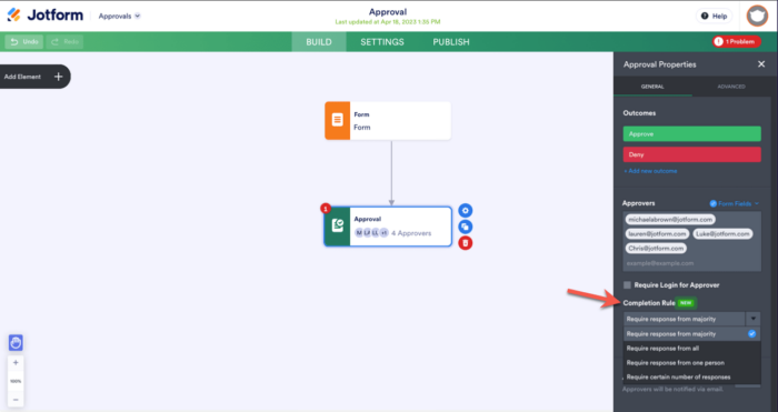 Understanding Group Approval Completion Rules