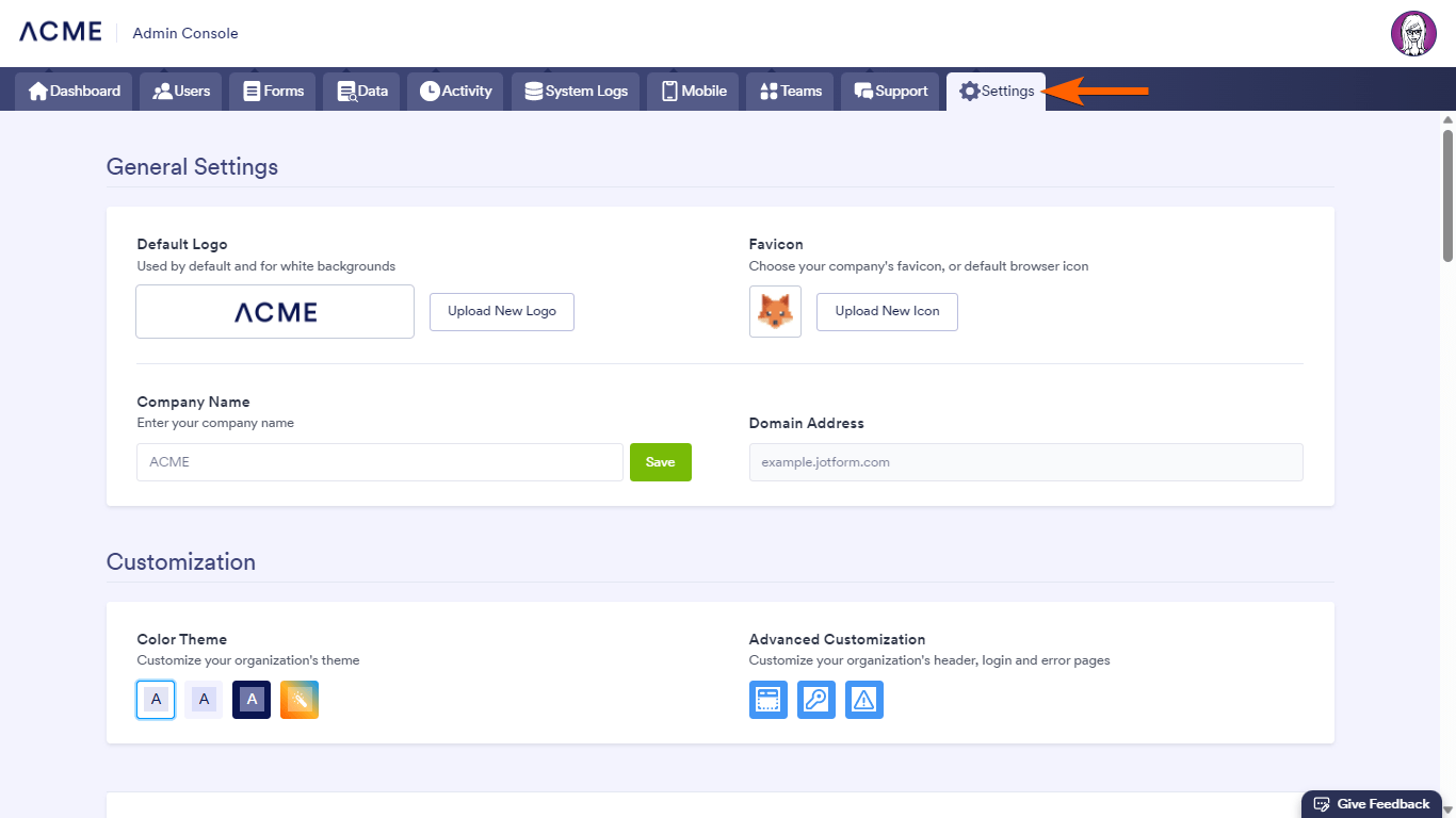 Customizing Your Organization's Theme in Jotform Enterprise