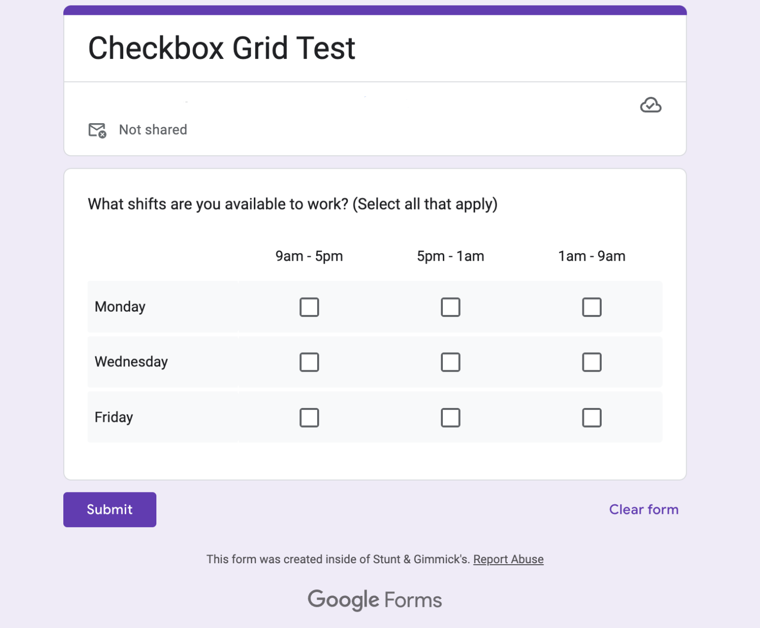 How to make a checkbox grid in Google Forms | The Jotform Blog