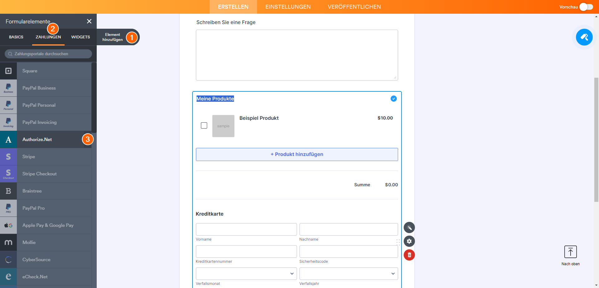 Wie Sie Authorize.Net Mit Jotform Integrieren