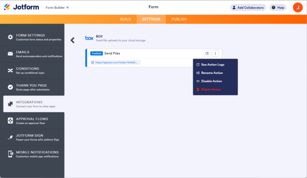 How To Integrate Jotform With Box