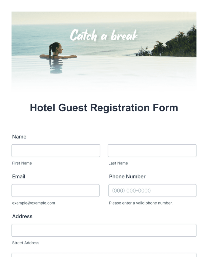 Registration forms