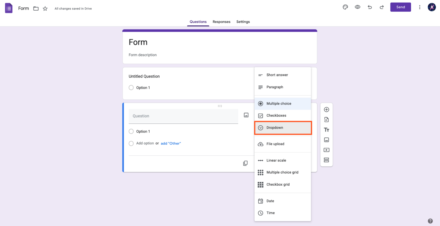 How to create a dropdown in Google Forms | The Jotform Blog