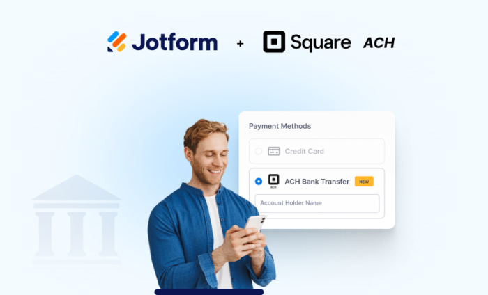 Collect ACH payments through Square