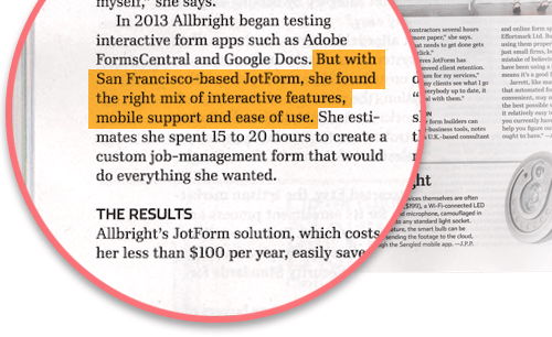 You can now read about Jotform in the Printed June Issue!